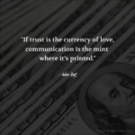 "If trust is the currency of love, communication is the mint where it's printed." - Adam Hoyt