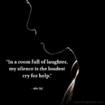 "In a room full of laughter, my silence is the loudest cry for help." - Adam Hoyt